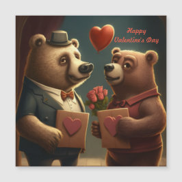 Carte Magnétique Dessin de Saint Valentin sur mesure