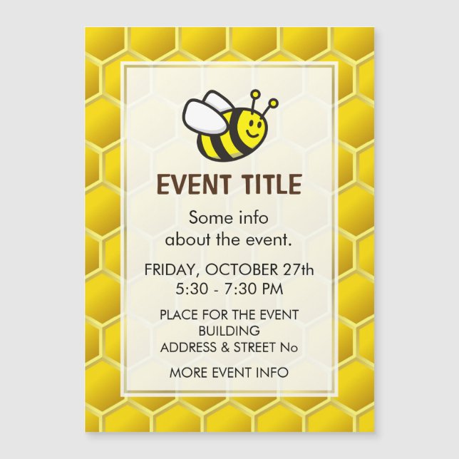 Carte Magnétique Dessin sur les abeilles (Devant)