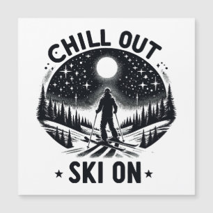 Carte Magnétique Détendez-vous Ski sur