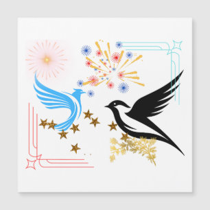 Carte Magnétique Deux oiseaux majestueux