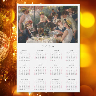 Carte Magnétique Dîner des canotiers Calendrier Renoir 2026