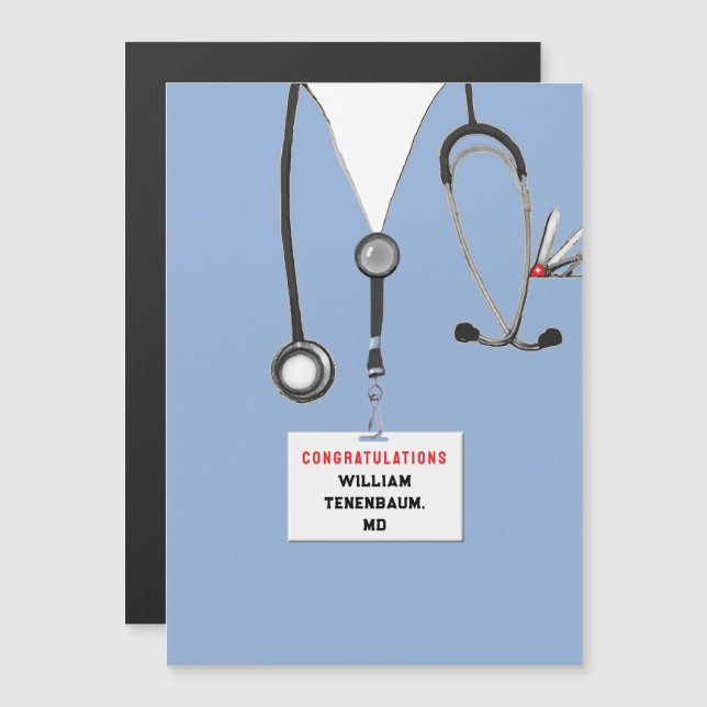 Carte Magnétique Docteur Médicale (Devant / Derrière)