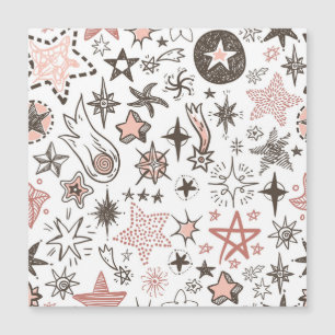 Carte Magnétique Doodles cosmiques : Étoiles et comètes