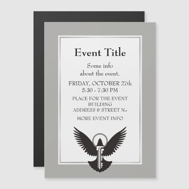 Carte Magnétique Dove avec clé (Devant / Derrière)