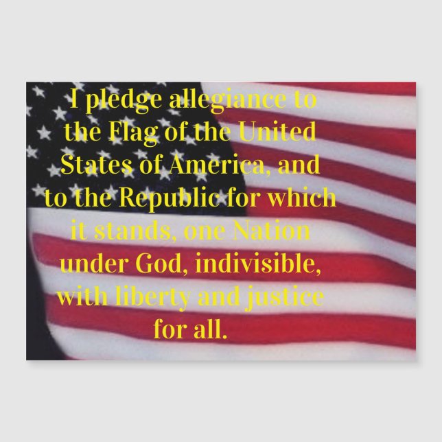 Carte Magnétique Drapeau américain avec aimant de gage (Devant)