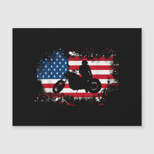Carte Magnétique Drapeau américain US Moto Amateur de sport drôle