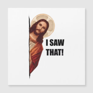 Carte Magnétique Drôle Citation Jésus Mème, J'Ai Vu Que Jésus