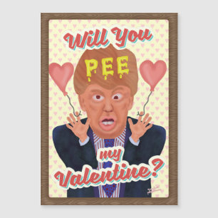 Carte Magnétique Drôle Donald Trump Valentine's Day Pee Tape Joke