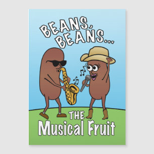 Carte Magnétique Drôle Fête des pères haricot musicale Fruit Joke