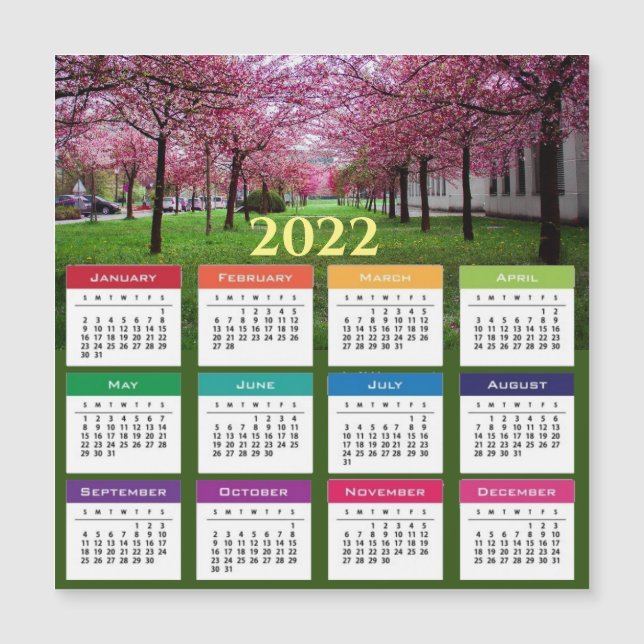 Carte magnétique du calendrier 2022 (Devant)