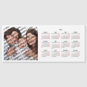 Carte magnétique du calendrier personnalisé photo 