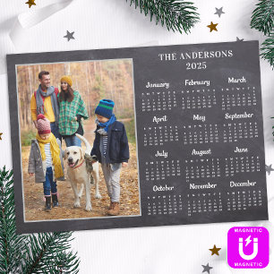Carte magnétique du calendrier photo personnalisé 