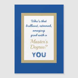 Carte magnétique du diplôme de maîtrise CUTE