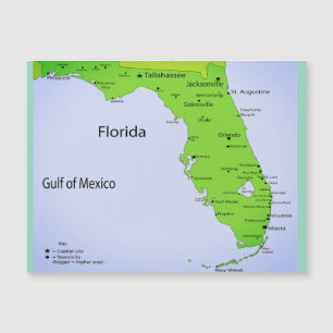 Carte magnétique du GOLFE du MEXIQUE