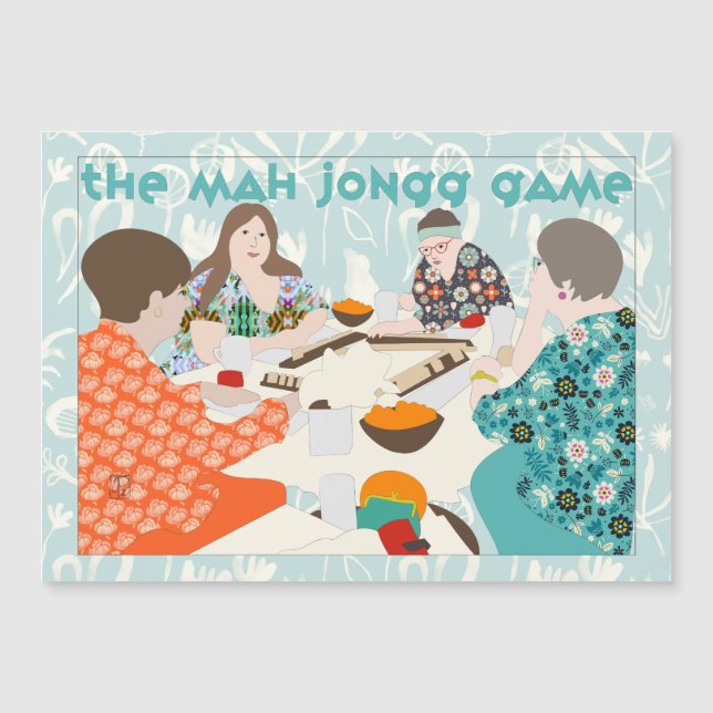 Carte magnétique du jeu Mah Jongg (Devant)