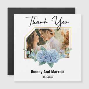 Carte magnétique du Mariage photo de script modern