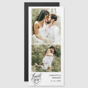 Carte magnétique du Mariage photo personnalisé