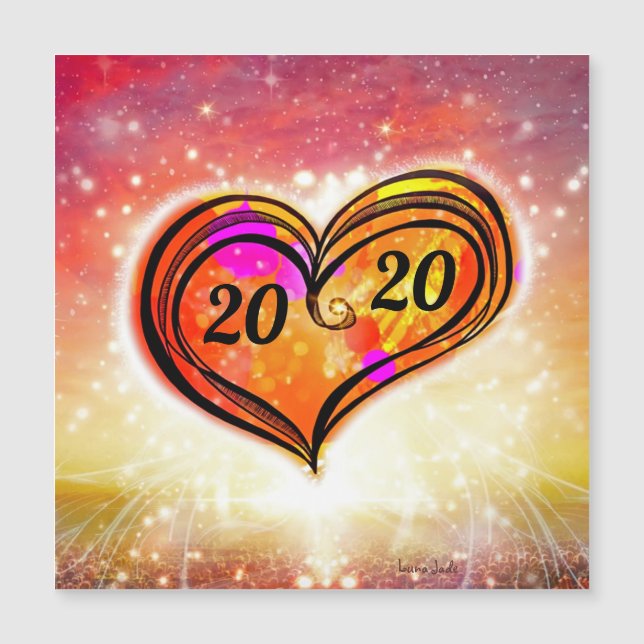 Carte magnétique du Nouvel An personnalisable One  (Devant)