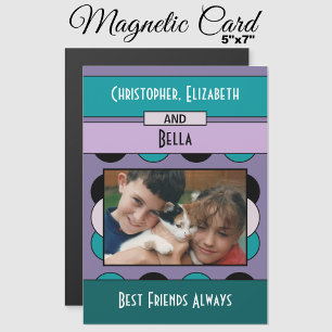 Carte magnétique du réfrigérateur violet photo Amo