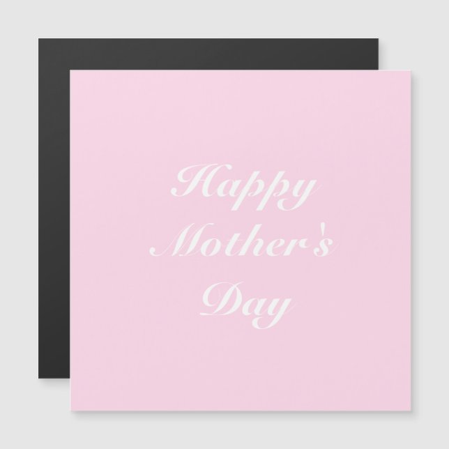 Carte magnétique du script rose clair de la fête d (Devant / Derrière)