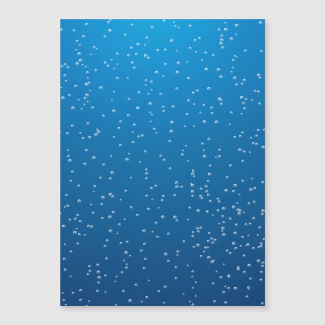 Carte Magnétique Eau Bleue Profonde Et Petites Bulles (Devant)