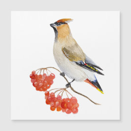Carte Magnétique Écirage d'oiseaux de la forêt d'aquarelle
