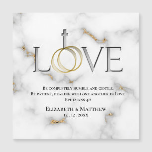 Carte Magnétique Écriture d'amour Verse Ephésiens 4:2