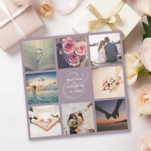Carte Magnétique Elégant Ampersand Photo Collage Mariage Merci