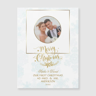 Carte Magnétique Élégant Notre Premier Noël En Tant Que Monsieur. &