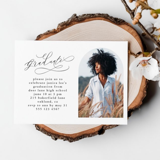 Carte Magnétique Élégant script avec la partie de graduation de l'a (Créateur téléchargé)