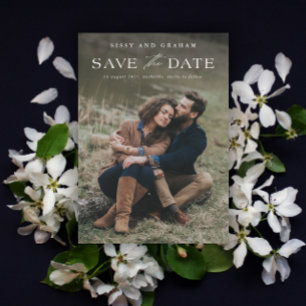 Carte Magnétique Élégante de Mariage avec Photo po