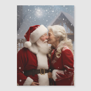 Carte Magnétique Embrasser M. et Mme Père Noël