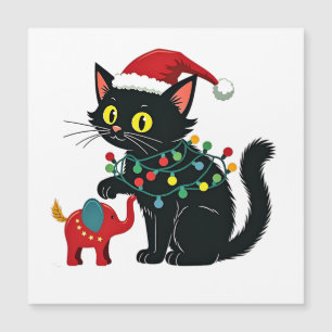 Carte Magnétique Enfant Chat Lady Christmas Kamala Trump