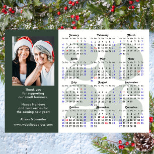 Carte Magnétique Entreprise 2024 Calendrier Sage Vert Photo Magnéti