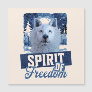 Carte Magnétique Esprit de liberté du loup arctique