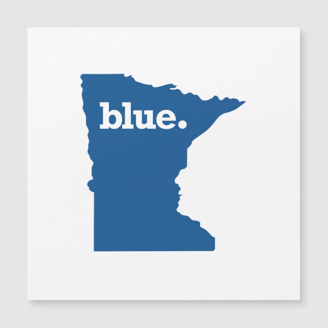 CARTE MAGNÉTIQUE ÉTAT DE BLEU DU MINNESOTA (Devant)