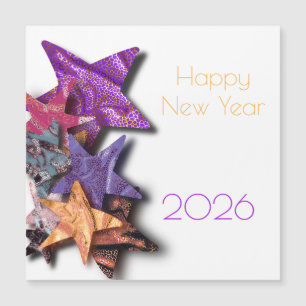 Carte Magnétique Étoiles multicolores scintillantes - aimant nouvel