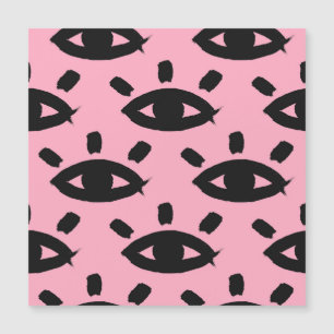 Carte Magnétique Eyes Watercolor Brush, Motif Sketch.