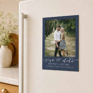 Carte Magnétique Faire part personnalisé avec photo Navy de Save th