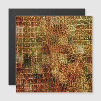 Faux Alligator Peau animale Cuir rouge Brown