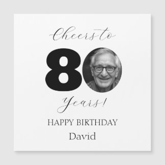 Carte Magnétique Félicitations pour un anniversaire marquant avec u