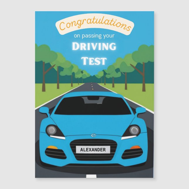 Carte Magnétique Félicitations Réussite à l'Examen (Devant)