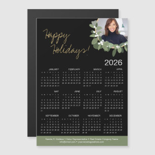 Carte Magnétique Femme Realtor Photo 2026 Calendrier Joyeuses Fêtes