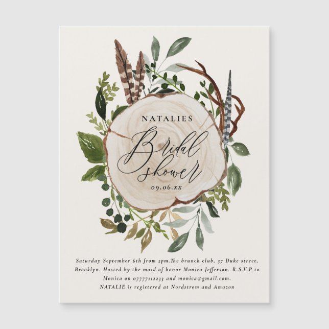 Carte Magnétique Ferme rustique ferme botanique douche de nuptiale (Devant)