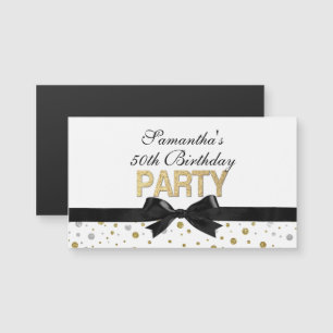 Carte Magnétique Fête d'anniversaire de confettis d'étincelle d'o