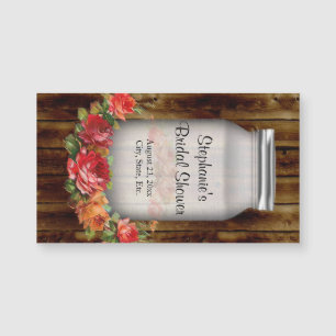 Carte Magnétique Fête de la mariée de guirlande de fleur de pot de