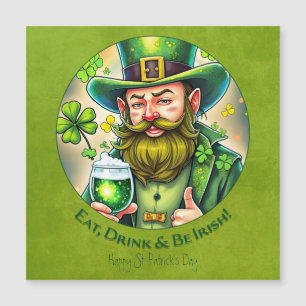 Carte Magnétique Fête de la Saint Patrick - un toast au bonheur