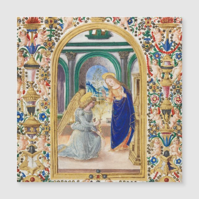 Carte Magnétique Feuille d'un livre d'heures de vacances (Devant)