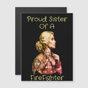 Carte Magnétique Fière Soeur d'un FireFighter conséquence w