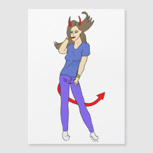 Carte Magnétique fille diable